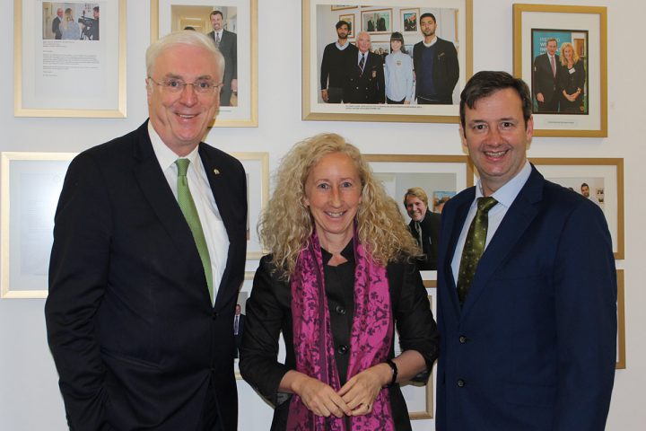 Former Irish Ambassador to Germany Michael Collins, Dr Susan Walsh and Michael D'Arcy Irish Politician